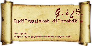 Györgyjakab Ábrahám névjegykártya